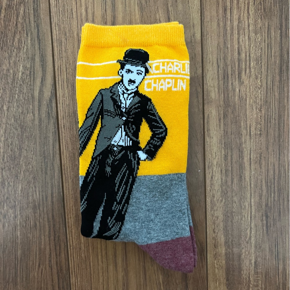 Charlie Chaplin Design Socks